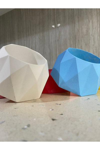 ALTUNOĞLU TASARIM جبس مقاوم للماء أزرق بلون الكوبالت i هندسي