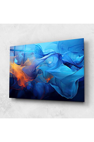 Arthub Tablou Sticla,Dormitor si Living, Iluzii Optice, Blue Orange Floating