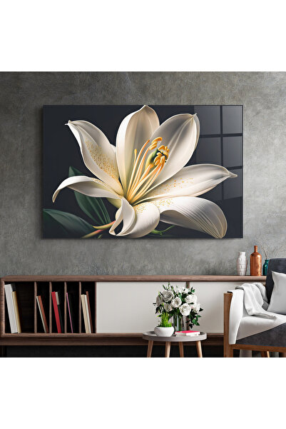 Arthub Glass Painting, Bedroom and Living Room, Lilies, Big Lily View