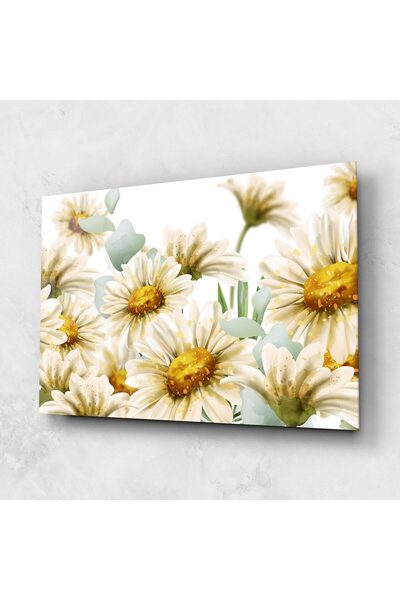 Arthub Glass Painting, Bedroom and Living Room, Daisies, Beautiful Daisy Art