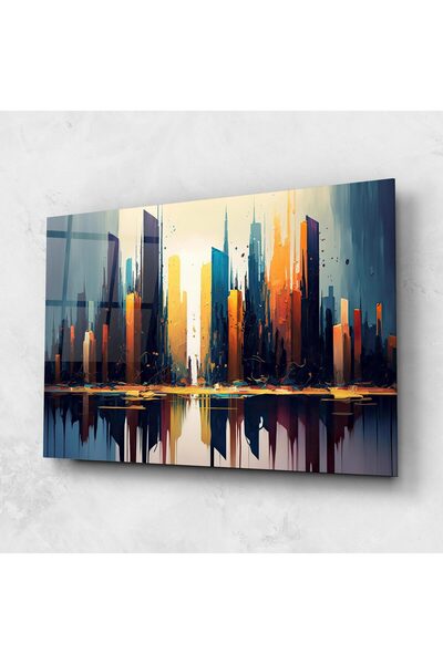 Arthub Glass Painting, Bedroom and Living Room, Urban, City Pain Art