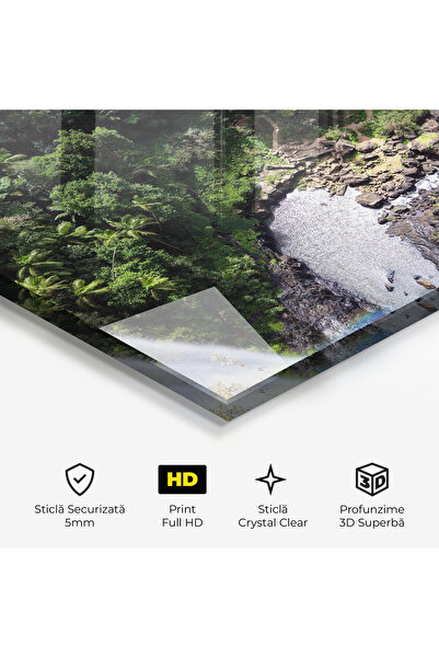 Arthub Glass Painting, Bedroom and Living Room, Waterfalls, Top Waterfall View