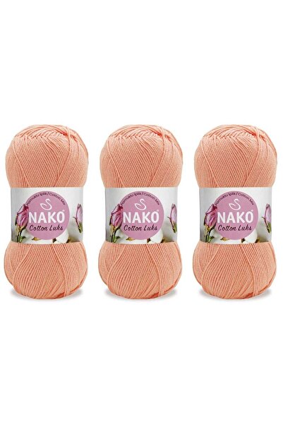 NAKO Cotton Lüks El Örgü İpliği 100 Gr 3 ADET Renk No: 97594 YAVRUAĞZI