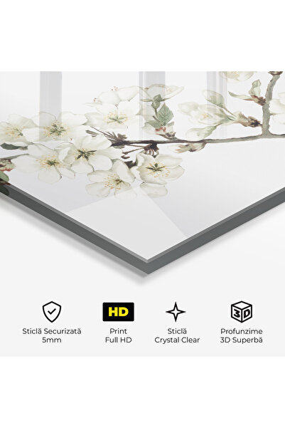 Arthub Glass Painting, Bedroom and Living Room, Spring, Bee Spring Flower