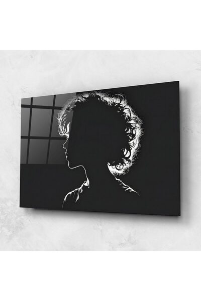 Arthub Tablou Sticla,Dormitor si Living, Siluete, Digital Silhouette