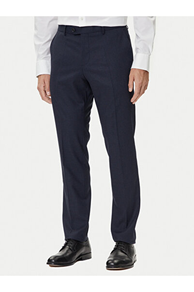 BOSS Men Notched Collar Long Sleeve Regular Waist Woven Fabric Pocket Details Navy Blue Suit 50551777-404