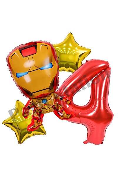 Parti Station Avengers Iron Man Concept 4 Years Old Balloon Set Iron Man Concept Birthday Balloon Set