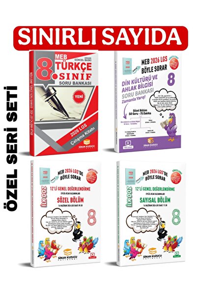 SİNAN KUZUCU YAYINLARI SİNAN KUZUCU ÖZEL SERİ 12Lİ DENEME DİN KÜLTÜRÜ VE TÜRKÇE