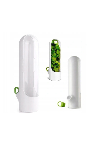 zola Container for keeping greens fresh, sealing effect, plastic and silicone, 25x6.5 cm, white