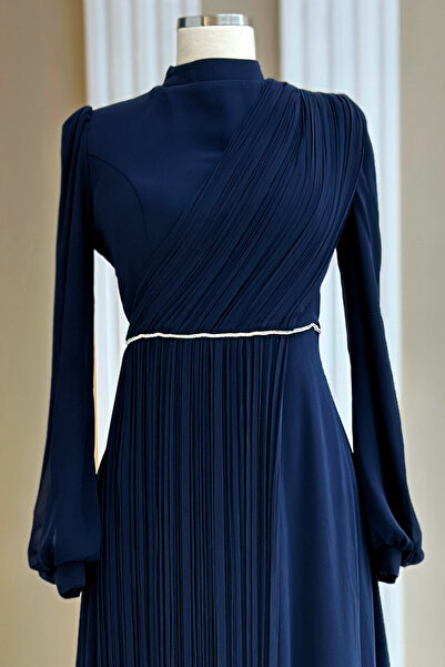 Amine Hüma Arin Abiye Elbise Lacivert