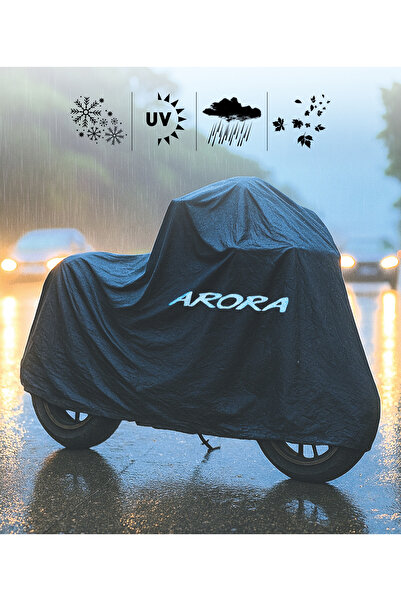 ULTRASHOP Arora Beatrix Motor Branda Siyah Su Geçirmez Logolu Motosiklet Brandası