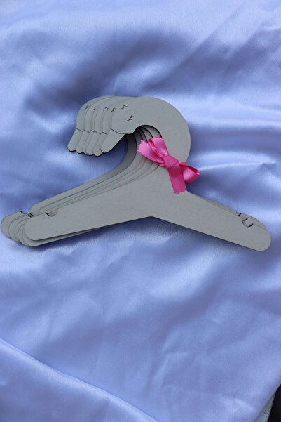 Assa Wood Wooden Children's Hanger 7 Pieces Hangers - Swan Baby Wardrobe Hanger - Cream Color