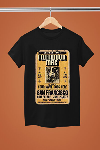 MAGORS FLEETWOOD MAC THE ROCK BAND IMPRIMAT BUMBAC Mâneci scurte, model obișn...