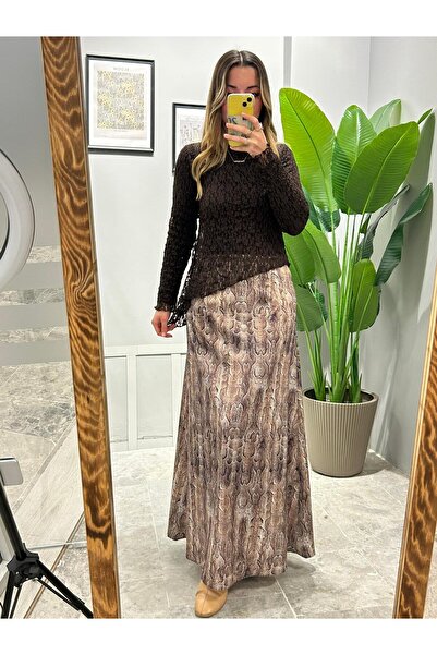 QBZ Fustă DIN SATIN cu MODEL