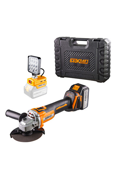 Baukraft Polizor unghiular BK-BAG72 Li-Ion 18V 4Ah, 125 mm, cu lampă cu 16 LE...