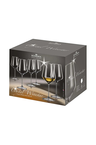 Bohemia Royal Crystal Set 6 Bohemia Winestar crystal glasses 620 ml