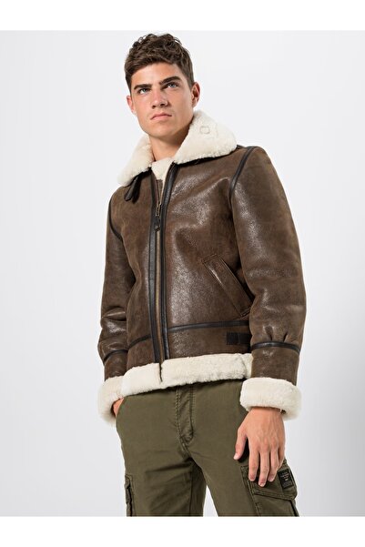 Schott NYC Men's brown leather transitional jacket lc1259 Schott