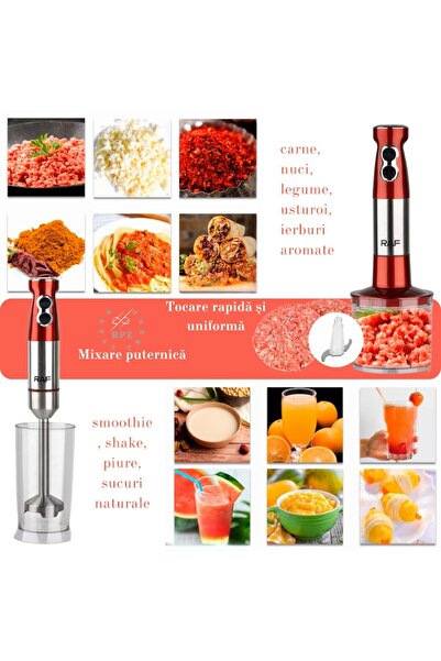 RAPAZ TREND RPZ Portable Blender 4-in-1 RAF R.296, 600W, 600ml, Red-Silver