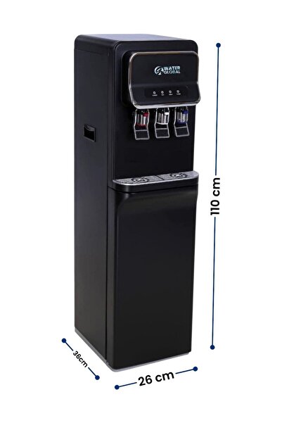 zeyad group Arıtmalı Su Sebili 80GPD Ro - Sıcak, Ilık ve Soğuk Su - 3 Muslukl...