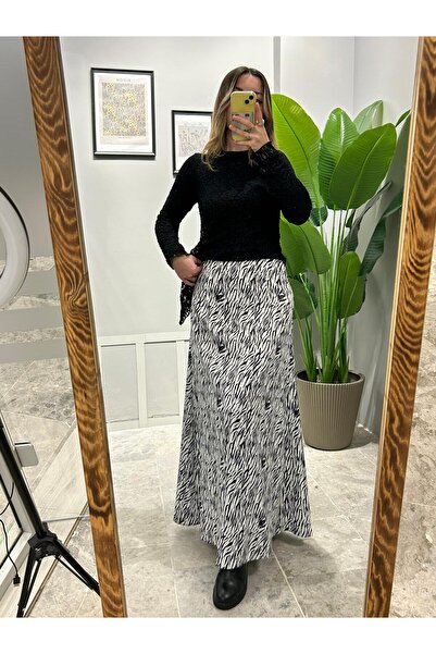 QBZ PATTERNED SATIN SKIRT