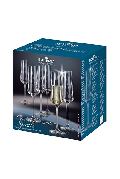 Bohemia Royal Crystal Set de 6 pahare Winestar Spiral 160 ml