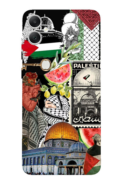 TechTree حافظة سيليكون متوافقة مع هاتف سامسونج جالاكسي A05 من تصميم فلسطين فر...