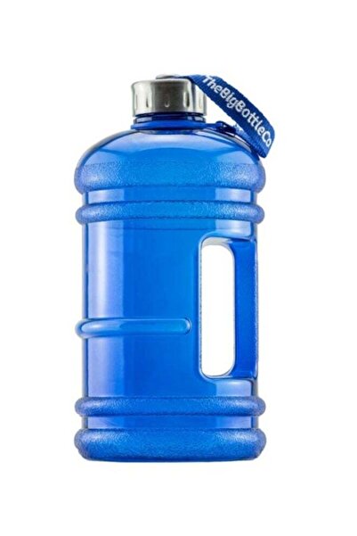 Premium زجاجة ماء زرقاء لامعة من شركة ذا بيج بوتل، مقاس 26×13 سم