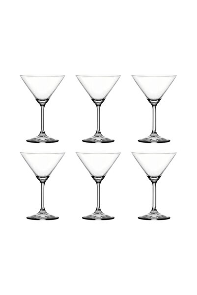 Bohemia Royal Crystal Set of 6 Martini Glasses 210 ml Transparent