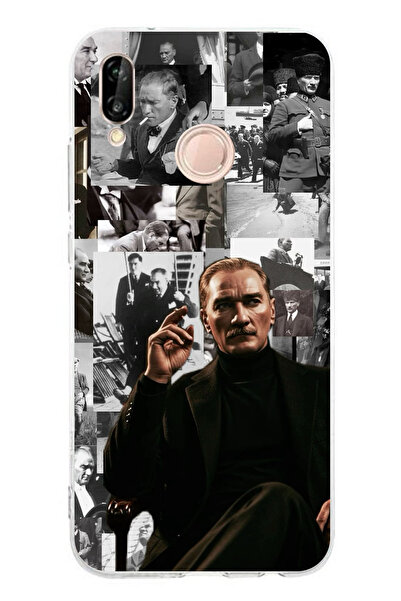 TechTree حافظة سيليكون متوافقة مع هاتف هواوي P20 لايت مصطفى كمال أتاتورك كولا...