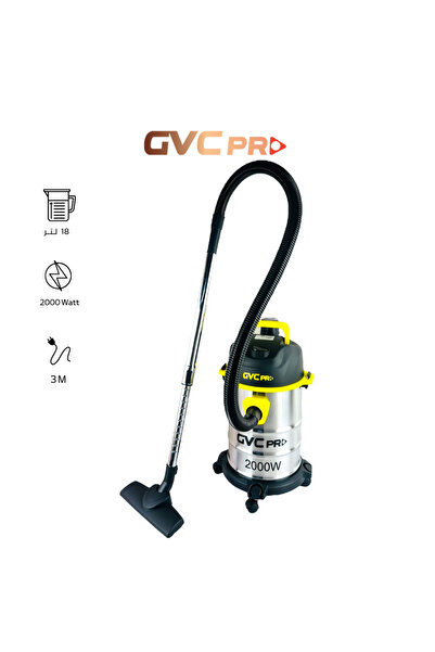 GVC PRO Stainless Steel Barrel Vacuum 18L | 2000W | GVCV-5018