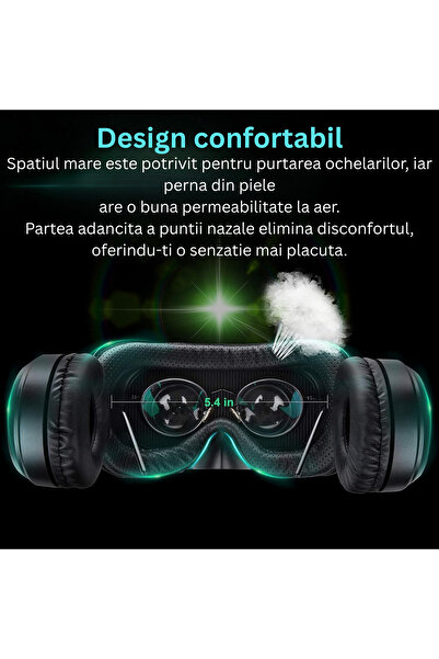 OEM VR 3D glasses set with wireless headphones and gamepad, adjustable acrylic lenses, 9D immersive sound, compatible