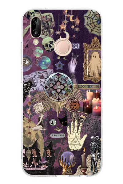 TechTree حافظة سيليكون متوافقة مع هاتف هواوي P20 لايت هالوين هالوين أسترولاج ...