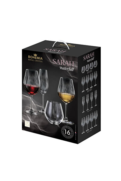 Bohemia Royal Crystal Set 16 pahare cristal Bohemia Sarah Waterfall 260/500/520/690ml