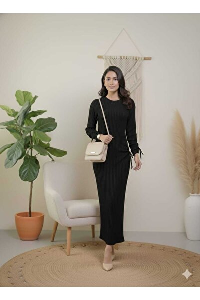 SAYZEN ROCHIE DE TRICOTAT MIDI DETALIATA CU BĂRĂ DE BASE