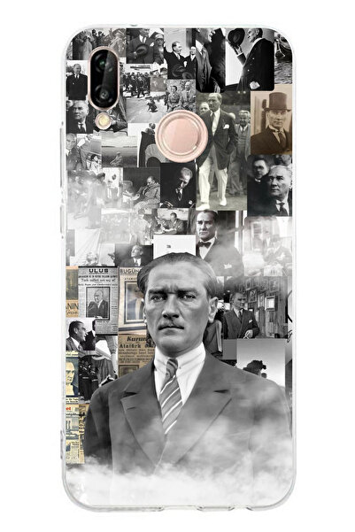 TechTree حافظة سيليكون متوافقة مع هاتف هواوي P20 لايت مصطفى كمال أتاتورك كولا...