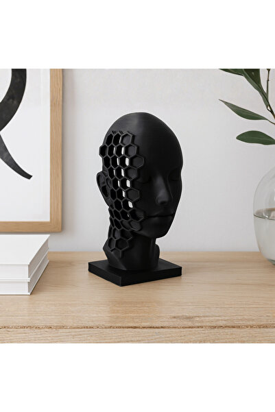 Homentum Enoa | Sculptură decorativă cu model fagure – stil modern abstract