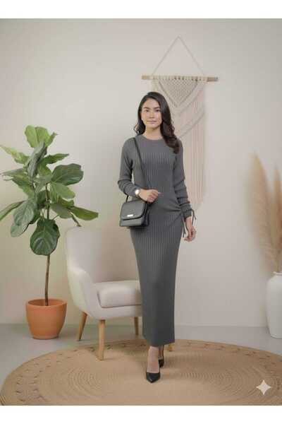 SAYZEN ROCHIE DE TRICOTAT MIDI DETALIATA CU BĂRĂ DE BASE