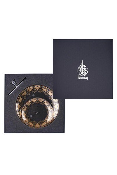 Dimlaj Suroor Glass 2 Tiered Tray CB/1-Gold