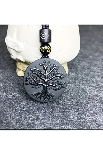 ORGANICYOU قلادة شجرة الحياة من الأوبسيديان الطبيعي للرجال/النساء من كيانهو، ...