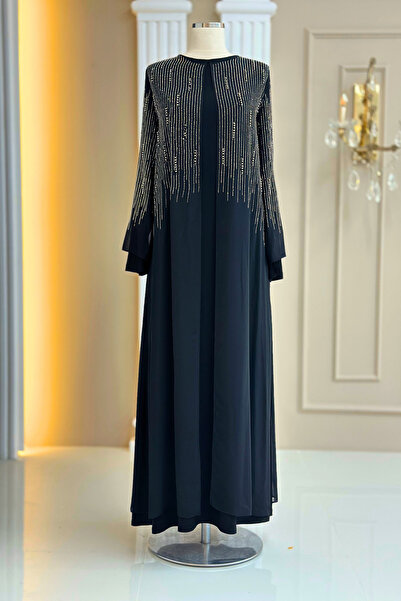 Amine Hüma Deren Abiye Elbise Siyah