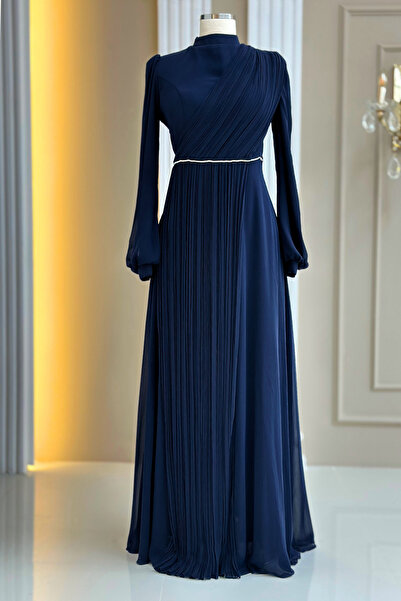 Amine Hüma Arin Abiye Elbise Lacivert