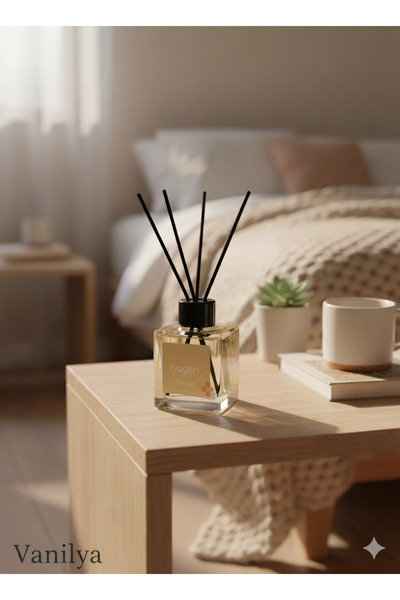 Hagen VANİLYA Kokusu Çubuklu Oda Kokusu 100ML Bambu Kokusu Dolap Kokusu Banyo Ev Kokusu Oda Parfümü