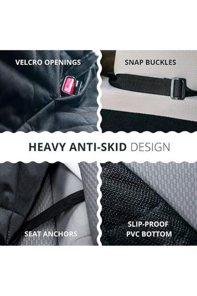 Best Ladies Waterproof Quilted Hammock Dog Car Seat Cover - Universal Fit with Anchors & Storage Pockets