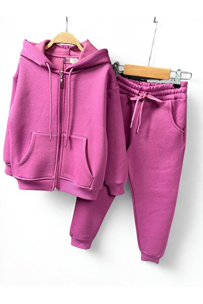 Giyinse Active Zip Girl's Set Dried Rose