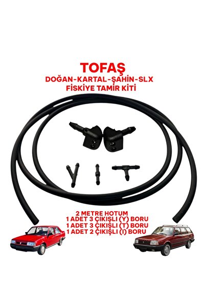 oemco DOĞAN SLX ŞAHİN S KARTAL SLX CAM SU FISKİYE MEME 2 ADET / 2M HORTUM VE BAĞLANTI APARATLARI
