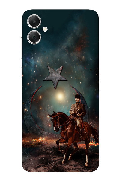 TechTree حافظة سيليكون متوافقة مع هاتف سامسونج جالاكسي A05 على شكل أتاتورك عل...