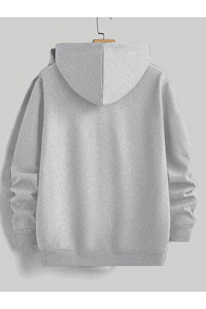 Soothing Space Unisex Oversized Hooded Sweatshirt with Minimal Logo Pattern