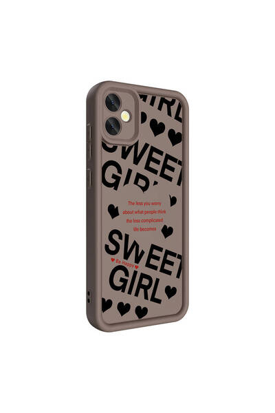 zore غطاء حماية للكاميرا لهاتف Galaxy A05، غطاء خلفي مطبوع درجة SENK - أسود