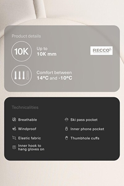 Oysho Water-resistant 2-in-1 removable flare stretch SKI jumpsuit