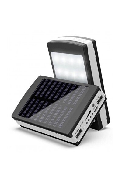 XL External Rectangular Battery 2,000 mAh with Solar Panel Power Bank Lateral LED Panel